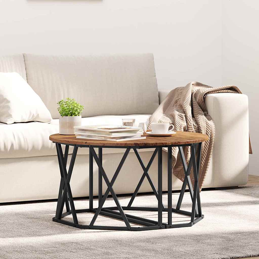 Salontafel 80 X 80 X 42 Cm Engineered Hout En Staal