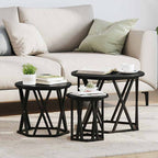 Nestbare Bijzettafel 3 Pcs 53 X 53 X 40 Cm