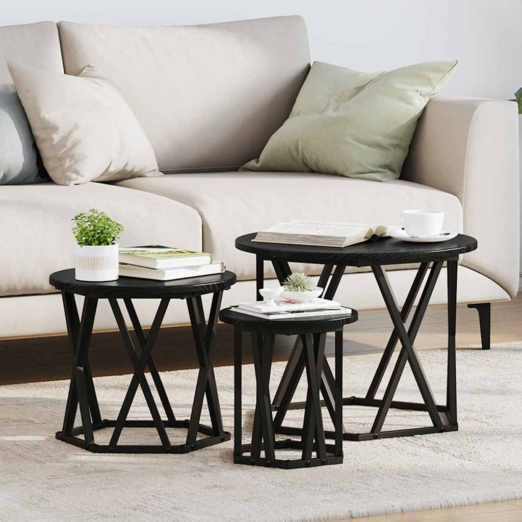 Nestbare Bijzettafel 3 Pcs 53 X 53 X 40 Cm