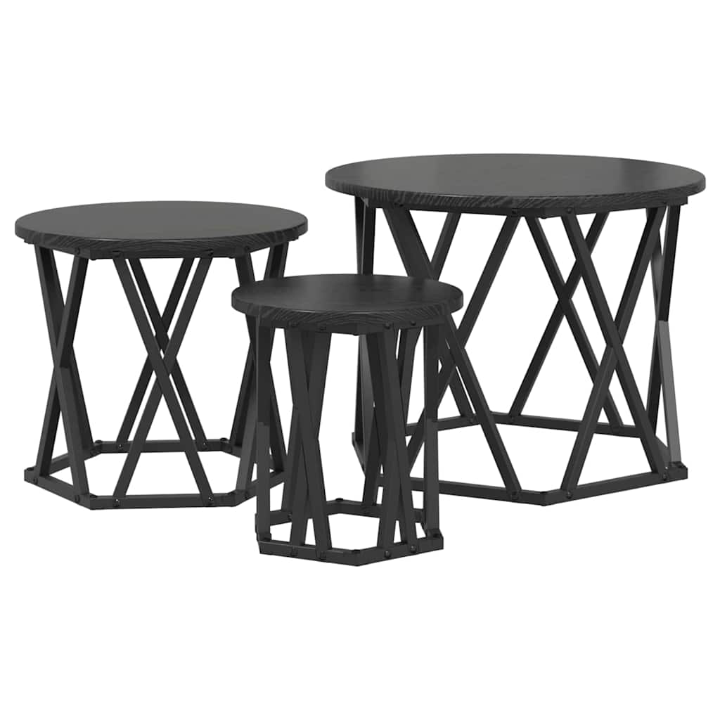 Nestbare Bijzettafel 3 Pcs 53 X 53 X 40 Cm