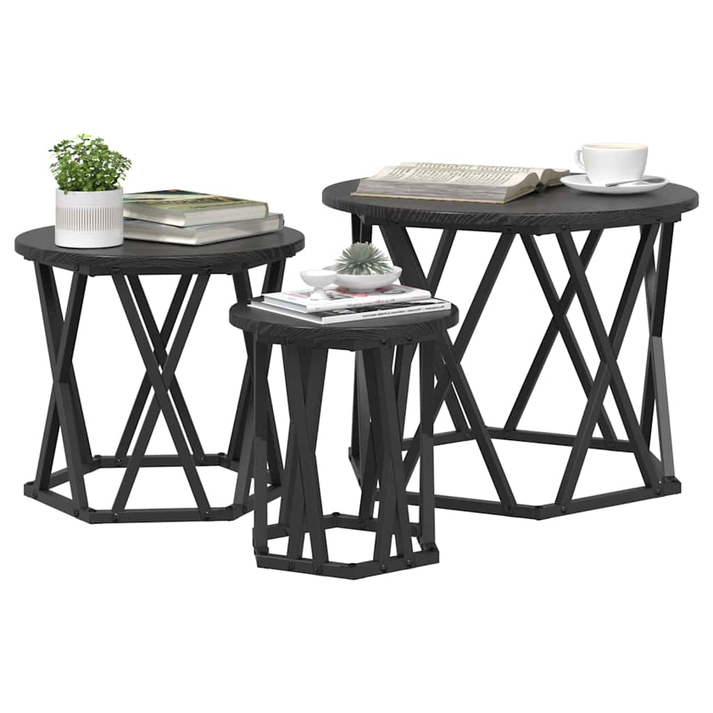 Nestbare Bijzettafel 3 Pcs 53 X 53 X 40 Cm