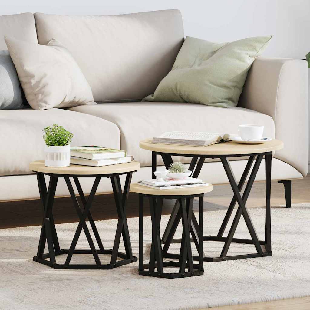 Nestbare Bijzettafel 3 Pcs 53 X 53 X 40 Cm