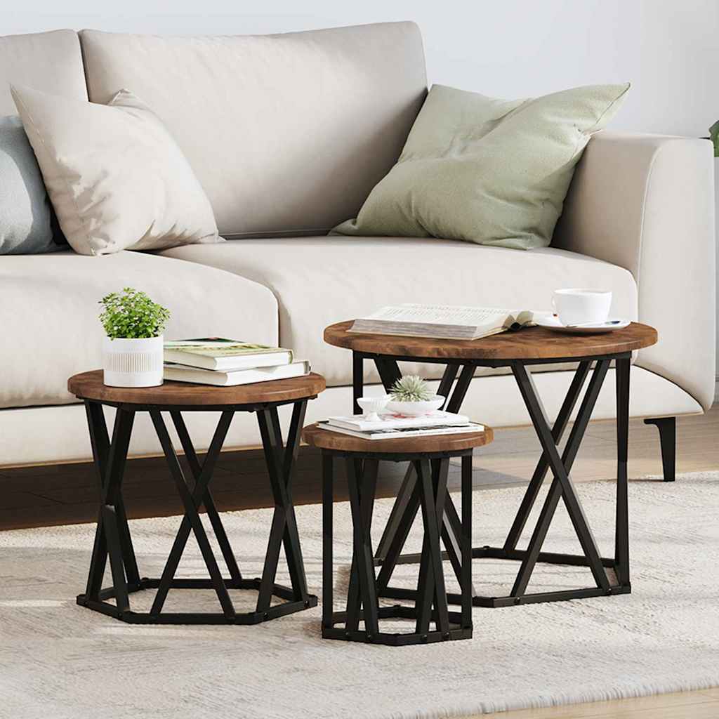 Nestbare Bijzettafel 3 Pcs 53 X 53 X 40 Cm