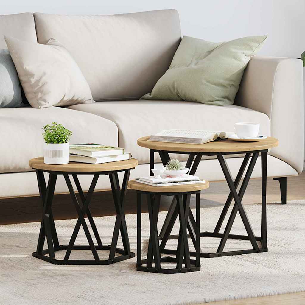 Nestbare Bijzettafel 3 Pcs 53 X 53 X 40 Cm