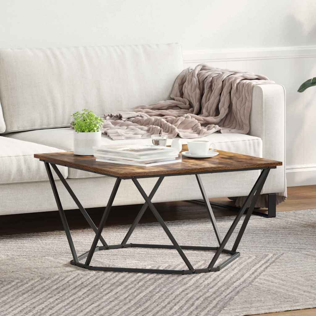 Salontafel 80 X 80 X 45 Cm Engineered Hout En Staal