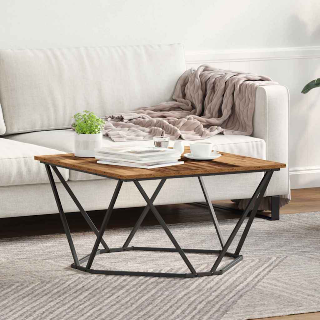 Salontafel 80 X 80 X 45 Cm Engineered Hout En Staal
