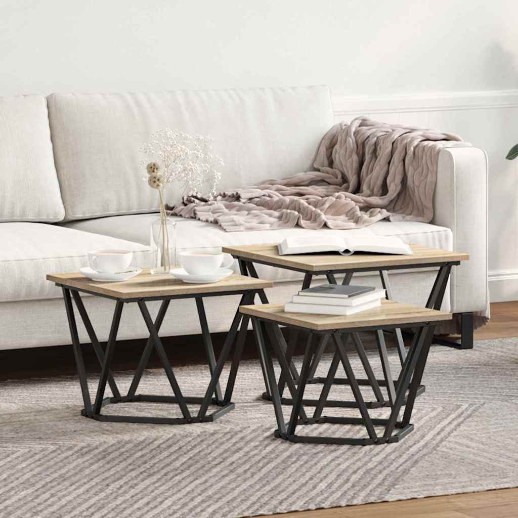 Salontafel 3 Pcs 50 X 50 X 40 Cm