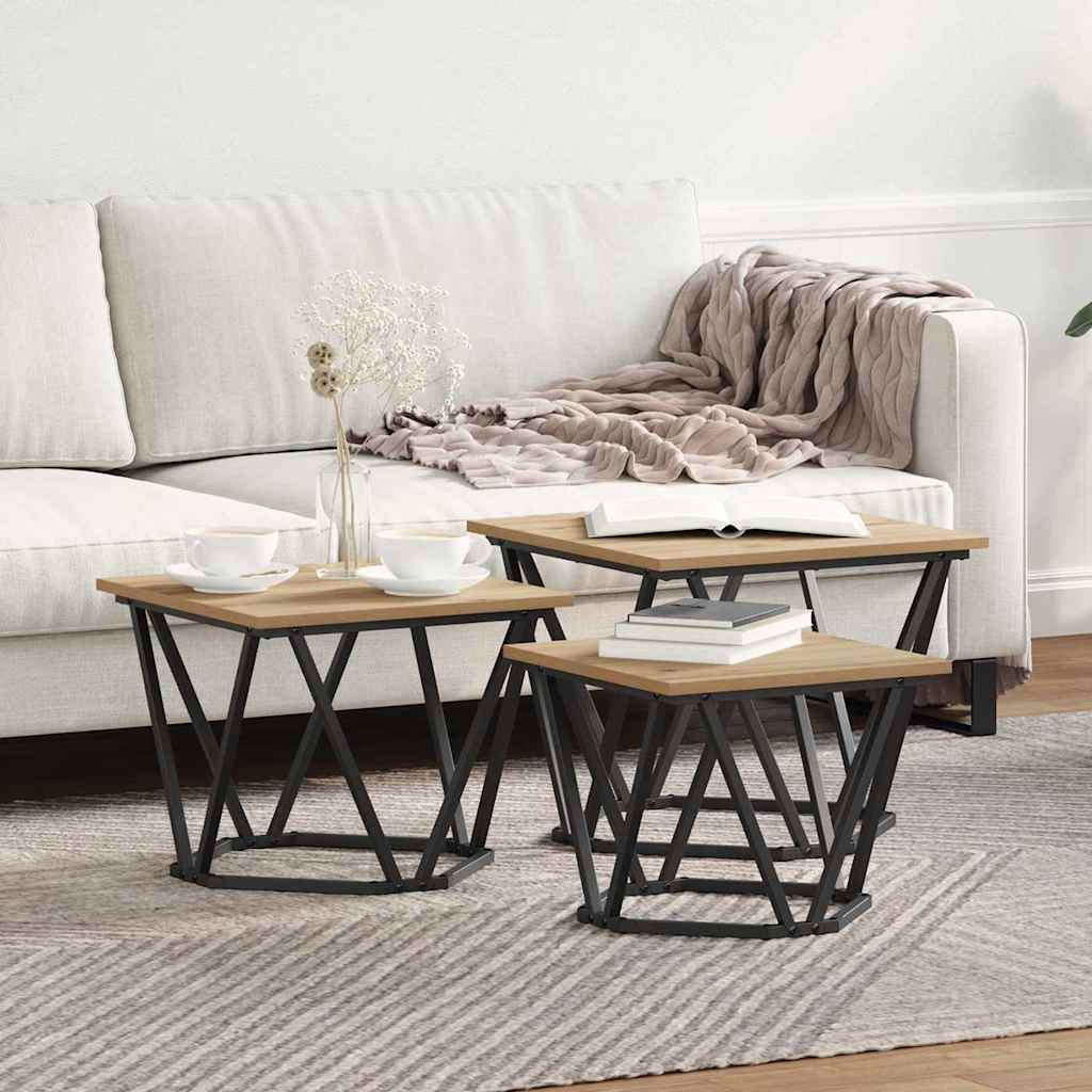 Salontafel 3 Pcs 50 X 50 X 40 Cm