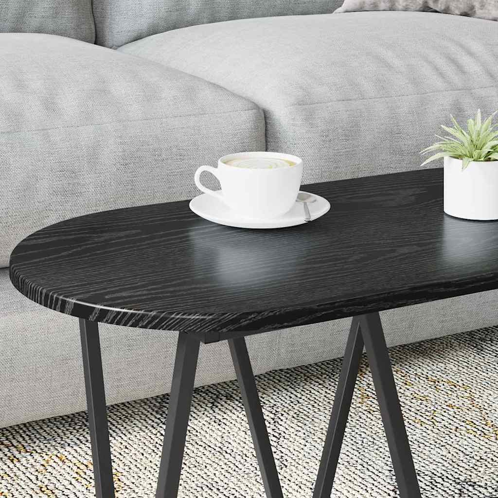 Salontafel 80 X 40 X 40,5 Cm Geperst Hout En Metaal