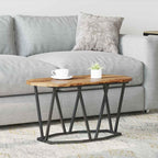 Salontafel 80 X 40 X 40,5 Cm Geperst Hout En Metaal