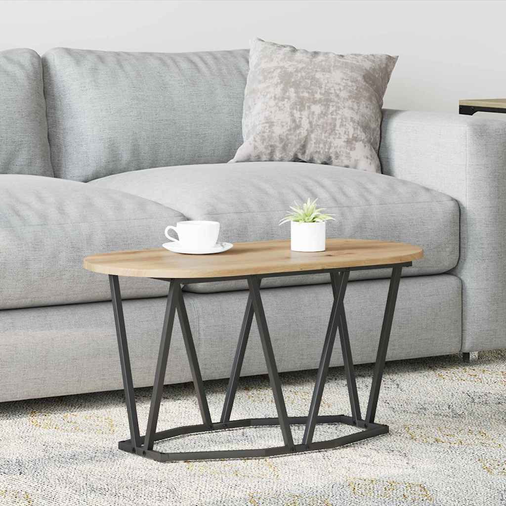 Salontafel 80 X 40 X 40,5 Cm Geperst Hout En Metaal