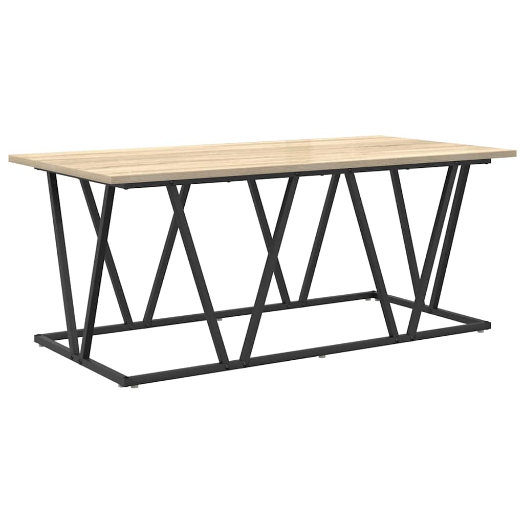Salontafel 100 X 50 X 40 Cm Geperst Hout En Metaal