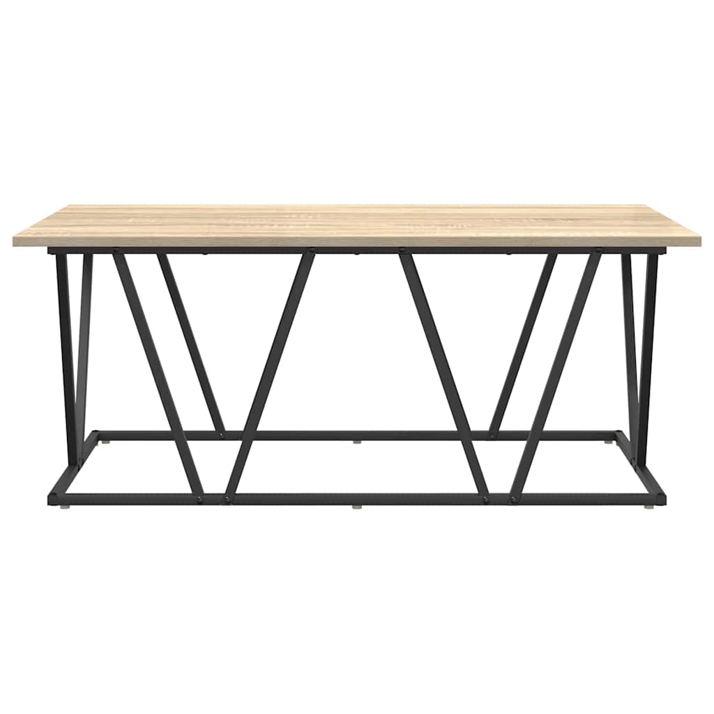 Salontafel 100 X 50 X 40 Cm Geperst Hout En Metaal