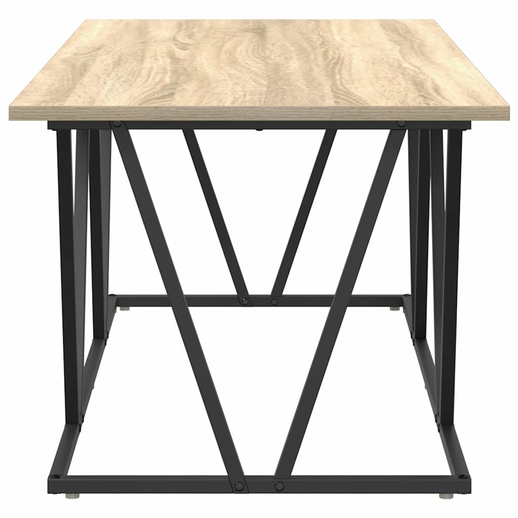Salontafel 100 X 50 X 40 Cm Geperst Hout En Metaal