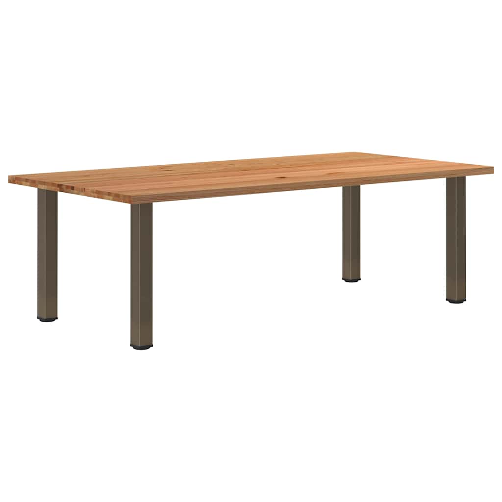 Eettafel Rechthoekig 180X120X74 Cm Massief Eikenhout Lichtbruin Naturel