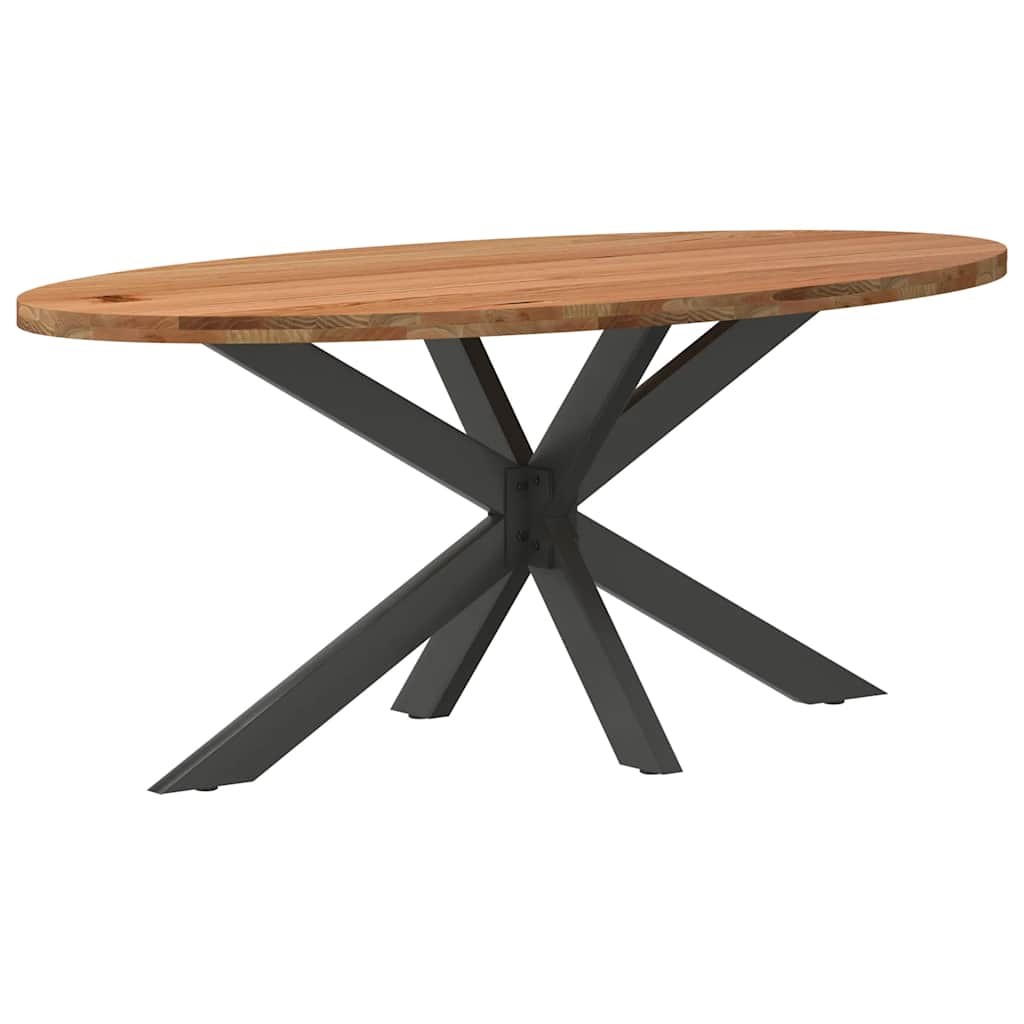 Eettafel Ovaal Massief Eikenhout Lichtbruin