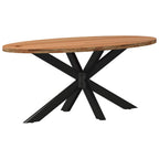 Eettafel Ovaal Massief Eikenhout Lichtbruin