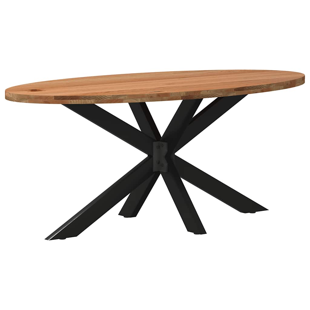 Eettafel Ovaal Massief Eikenhout Lichtbruin