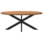 Eettafel Ovaal Massief Eikenhout Lichtbruin