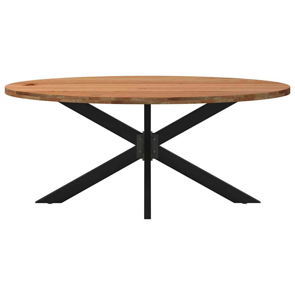 Eettafel Ovaal Massief Eikenhout Lichtbruin