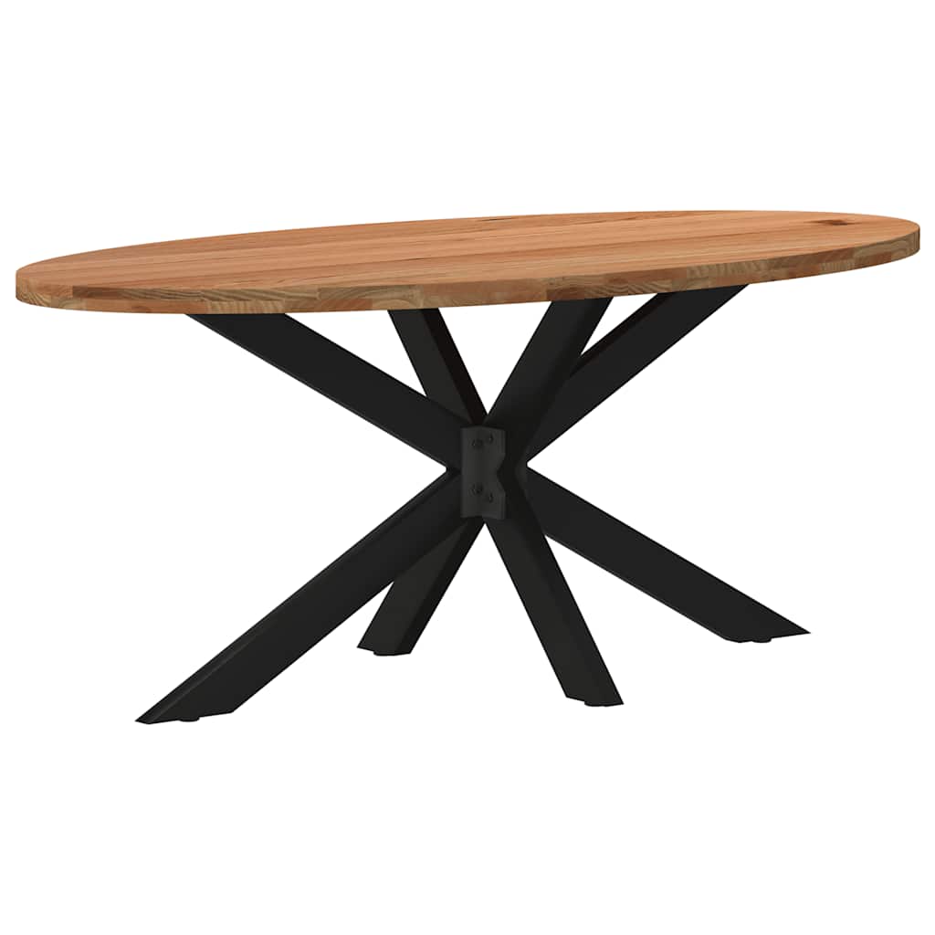 Eettafel Ovaal Massief Eikenhout Lichtbruin