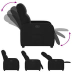 Fauteuil Verstelbaar Stof Zwart