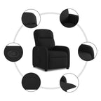 Fauteuil Verstelbaar Stof Zwart