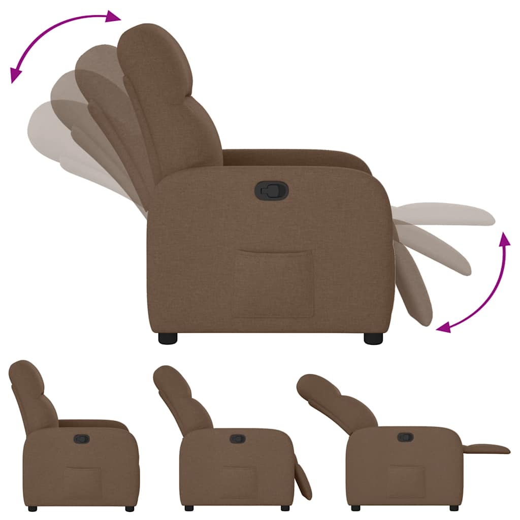 Fauteuil Verstelbaar Stof Bruin