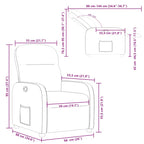Fauteuil Verstelbaar Stof Bruin