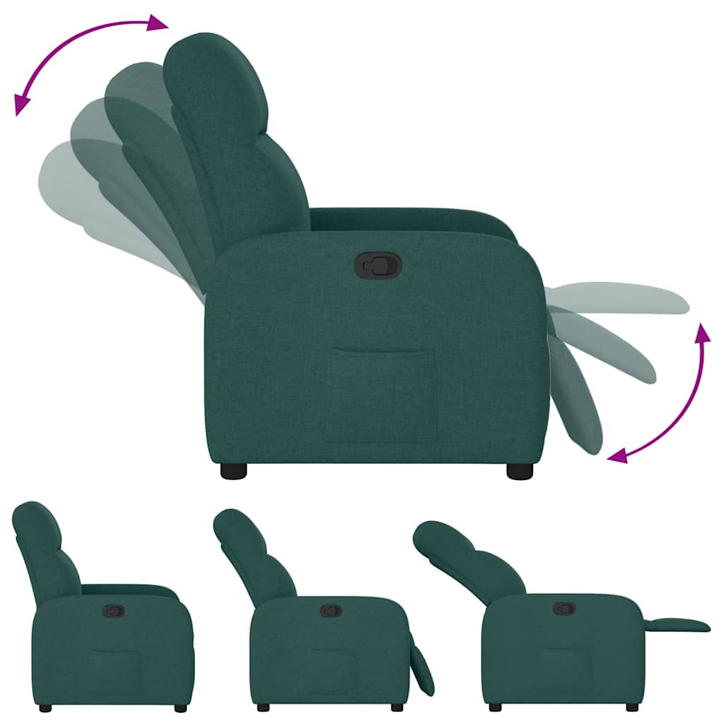 Fauteuil Verstelbaar Stof Donkergroen