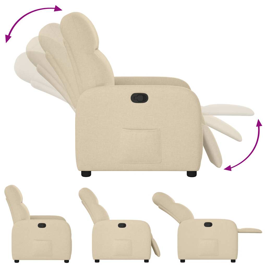 Fauteuil Verstelbaar Stof Kleurig Crème