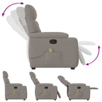 Massagestoel Verstelbaar Stof Taupe