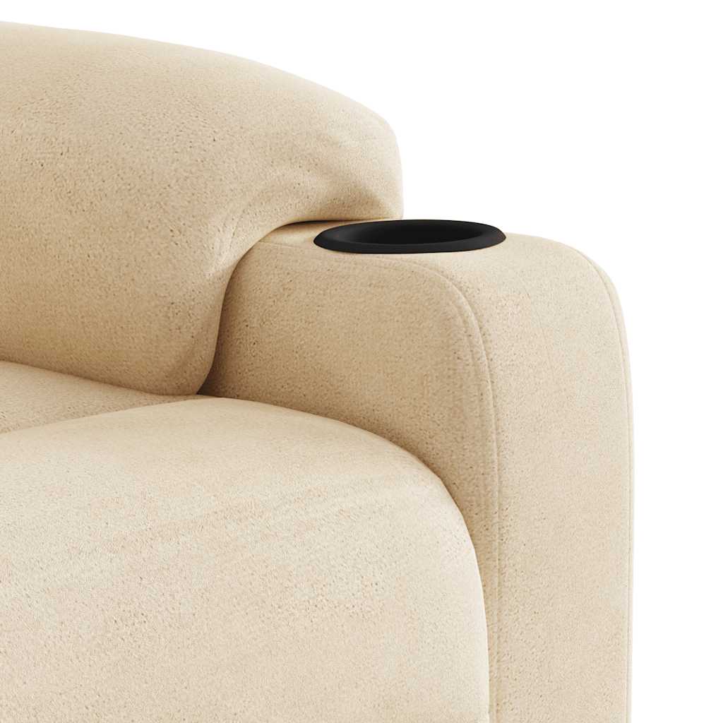Fauteuil Verstelbaar Microvezelstof Beige