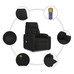 Massagestoel Microvezelstof Zwart
