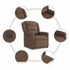 Fauteuil Verstelbaar Stof Bruin