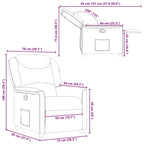 Fauteuil Verstelbaar Stof Bruin