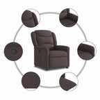 Fauteuil Verstelbaar Stof Donkerbruin