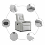 Fauteuil Verstelbaar Stof Wolk Grijs Wolkengrijs