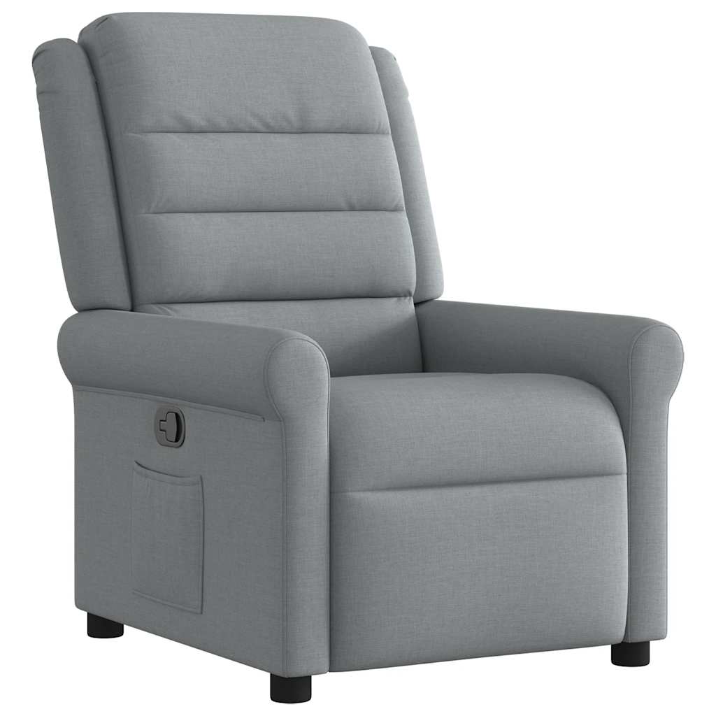 Fauteuil Verstelbaar Stof Lichtgrijs