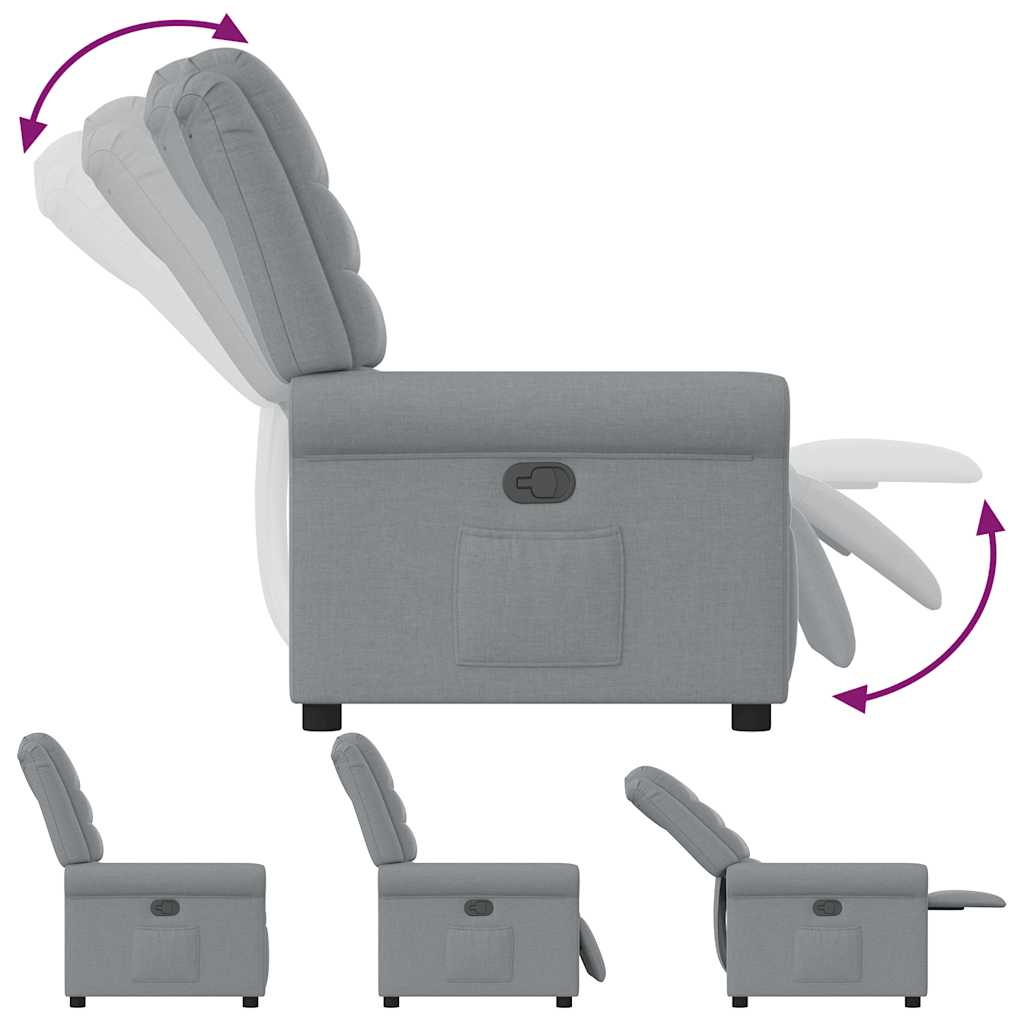 Fauteuil Verstelbaar Stof Lichtgrijs