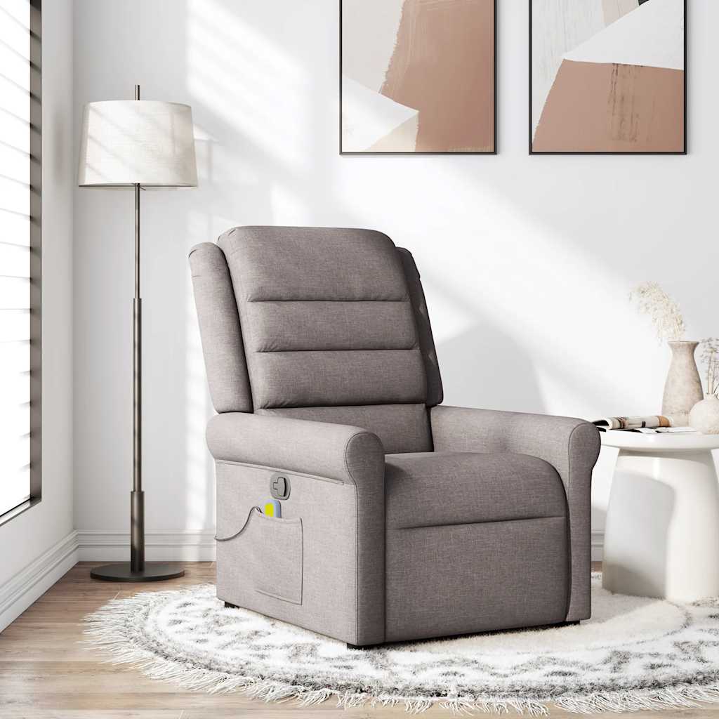 Massagestoel Verstelbaar Stof Taupe