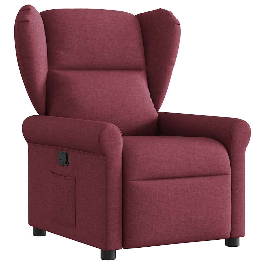 Fauteuil Verstelbaar Stof Wijnrood