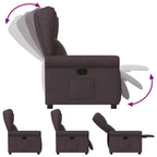 Fauteuil Verstelbaar Stof Donkerbruin