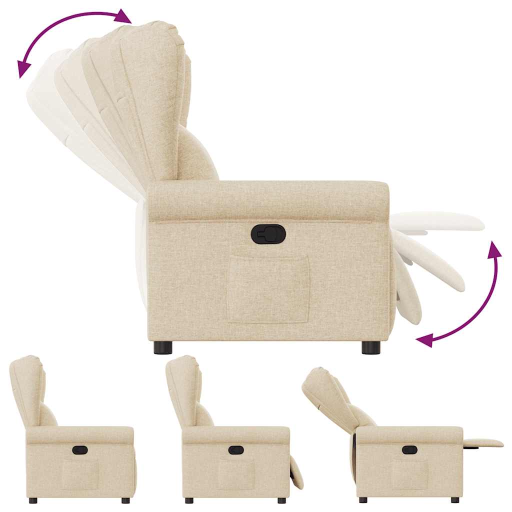 Fauteuil Verstelbaar Stof Kleurig Crème