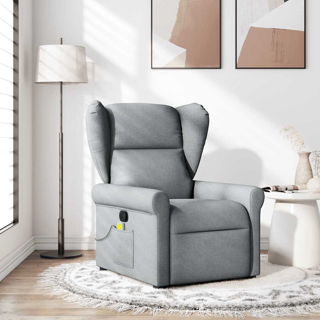 Fauteuil Verstelbaar Stof Lichtgrijs