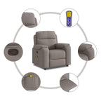 Massagestoel Verstelbaar Stof Taupe