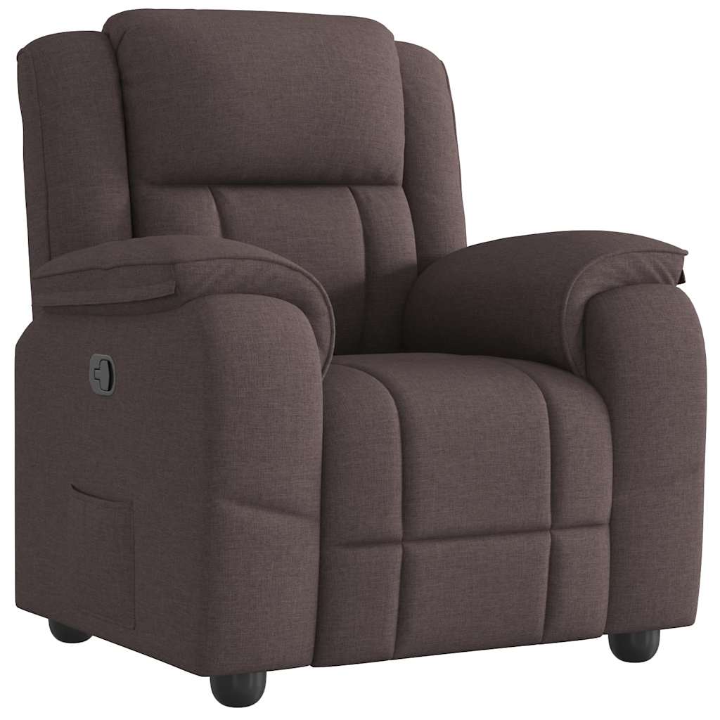 Fauteuil Verstelbaar Stof Donkerbruin