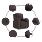 Fauteuil Verstelbaar Stof Donkerbruin