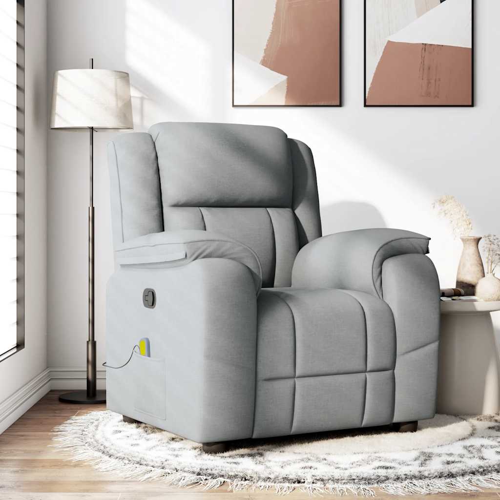 Fauteuil Verstelbaar Stof Lichtgrijs
