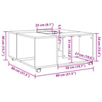 Salontafel 80X80X40 Cm Bewerkt Hout